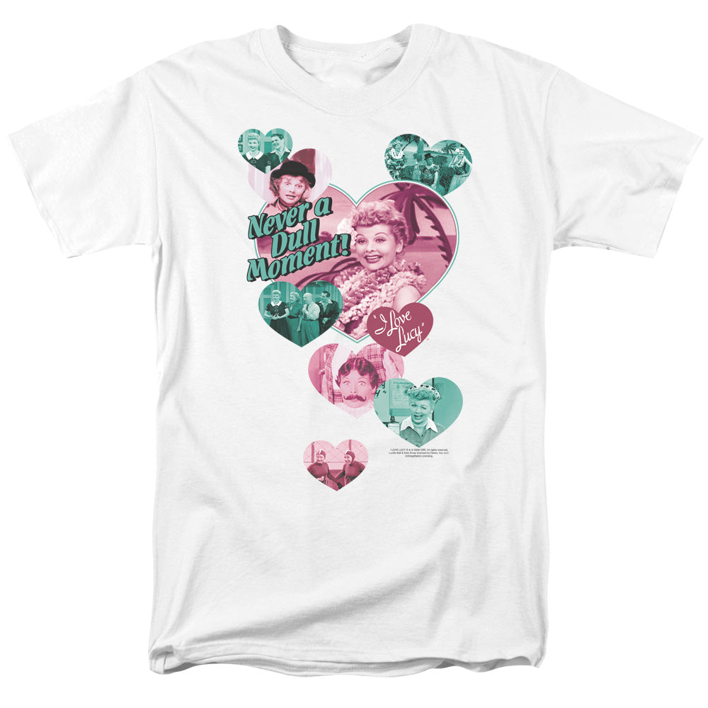 I Love Lucy Never A Dull Moment Mens T Shirt White