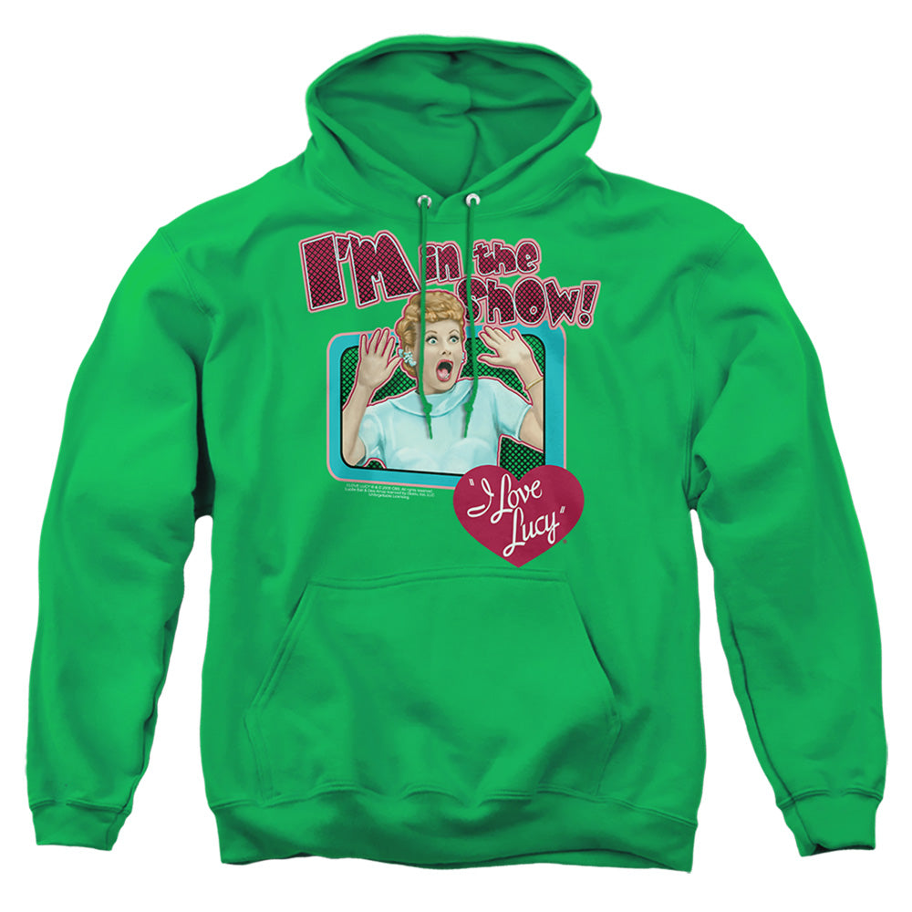 I Love Lucy Put Me In The Show Mens Hoodie Kelly Green