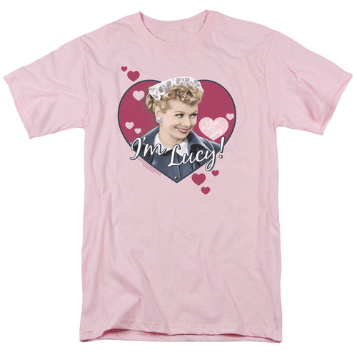I Love Lucy Im Lucy Mens T Shirt Pink