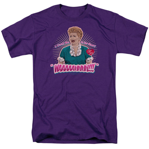 I Love Lucy Waaaaahhhh!!! Mens T Shirt Purple