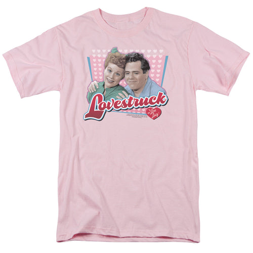 I Love Lucy Lovestruck Mens T Shirt Pink