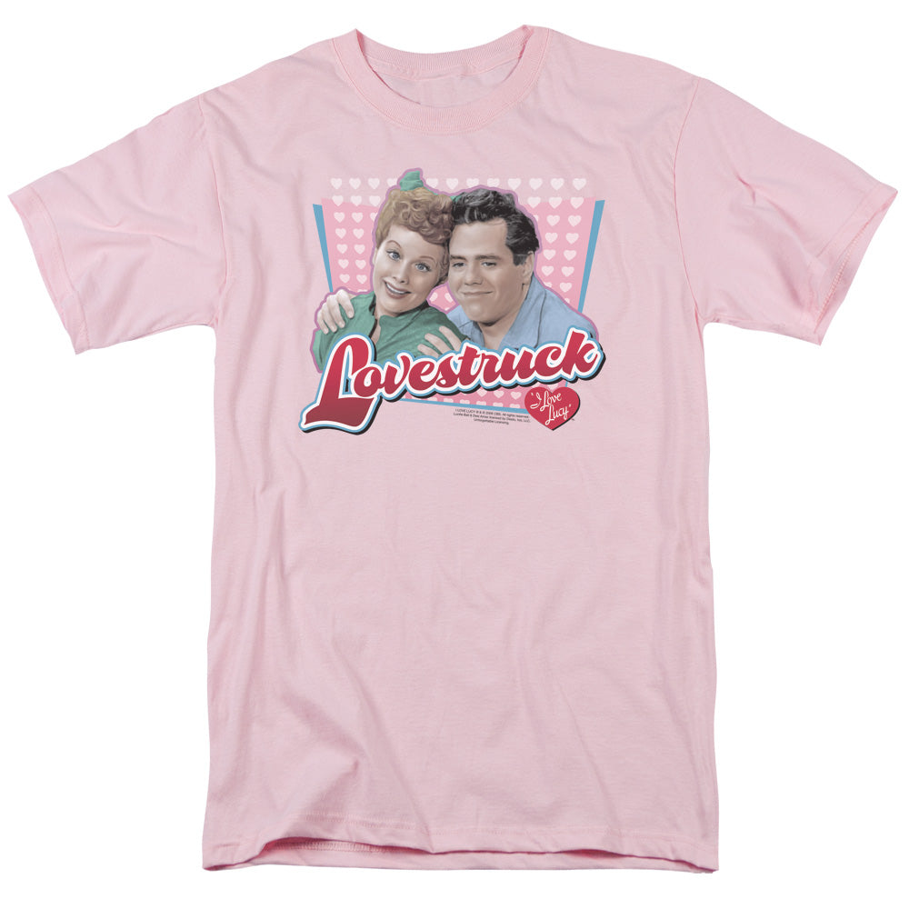 I Love Lucy Lovestruck Mens T Shirt Pink