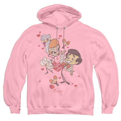 I Love Lucy Rumba Dance Mens Hoodie Pink