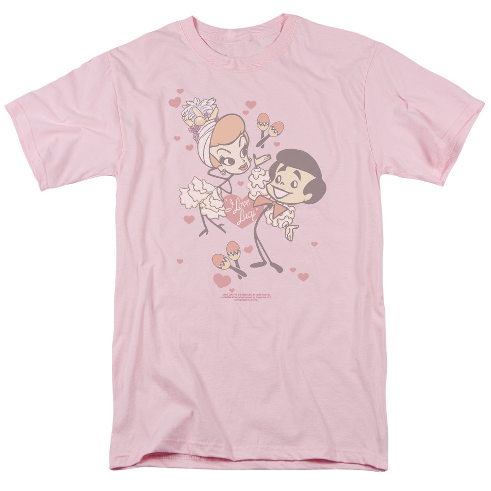 I Love Lucy Rumba Dance Mens T Shirt Pink