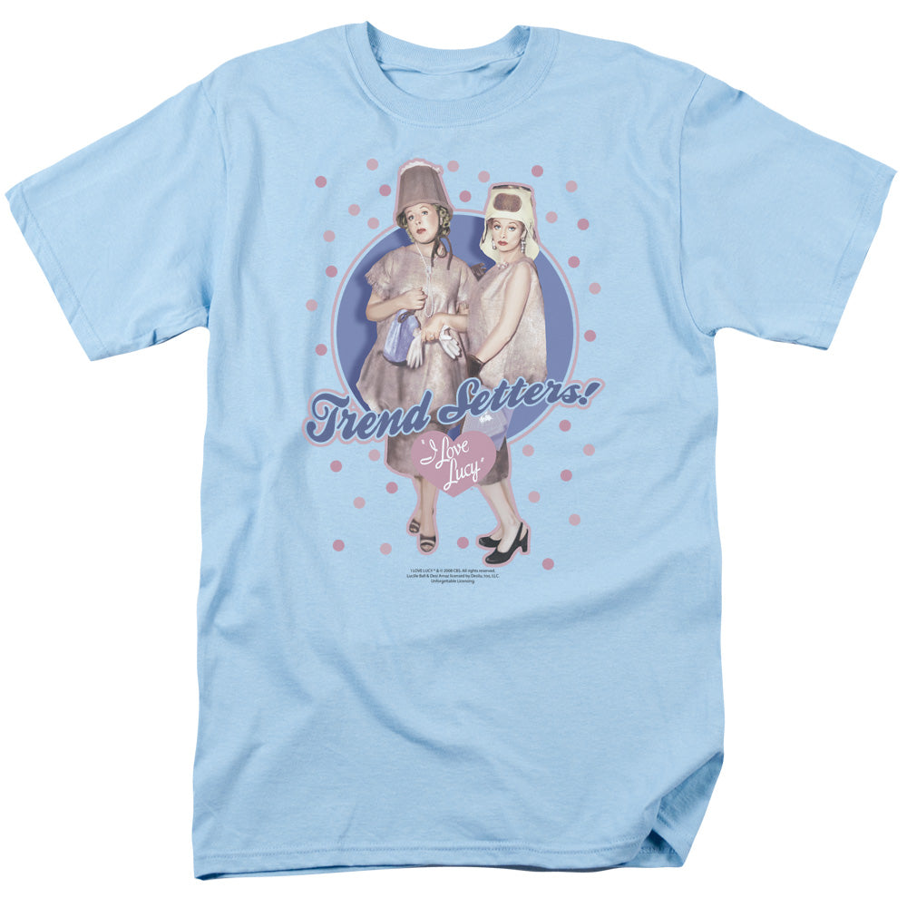 I Love Lucy Trend Setters Mens T Shirt Light Blue