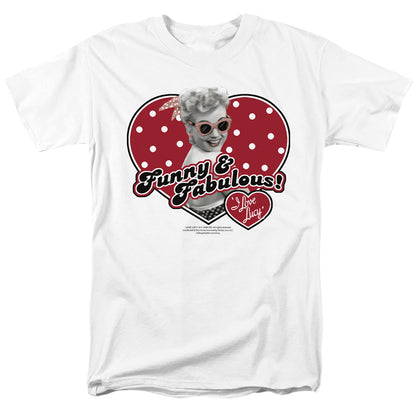 I Love Lucy Funny and Fabulous Mens T Shirt White