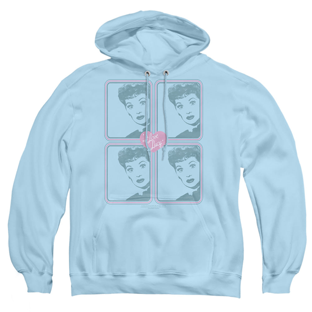I Love Lucy Lucy Squared Mens Hoodie Light Blue
