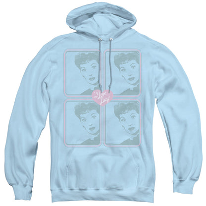 I Love Lucy Lucy Squared Mens Hoodie Light Blue