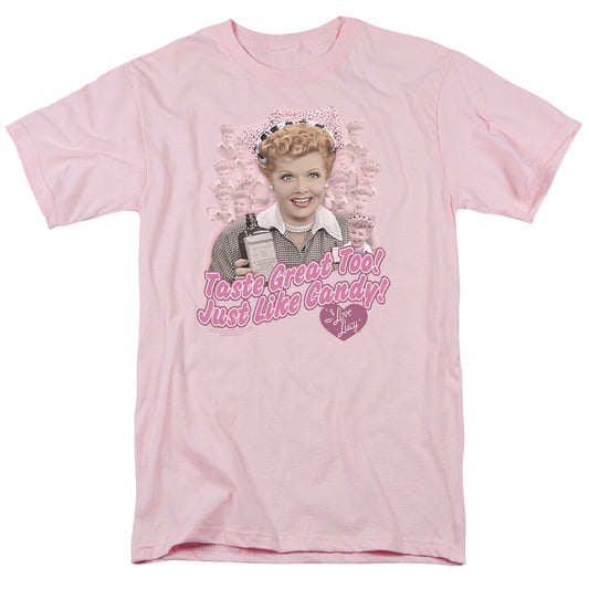I Love Lucy Tastes Like Candy Mens T Shirt Pink