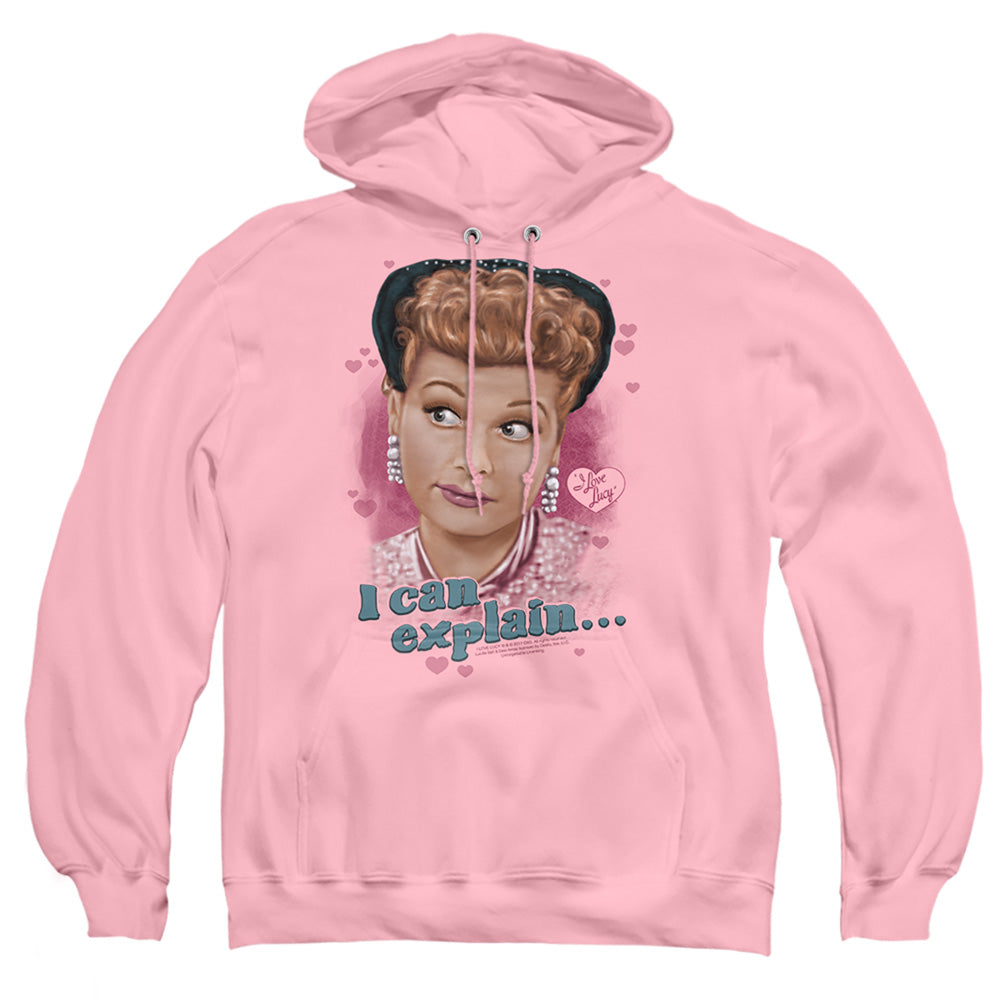 I Love Lucy I Can Explain Mens Hoodie Pink