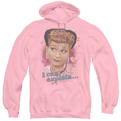 I Love Lucy I Can Explain Mens Hoodie Pink