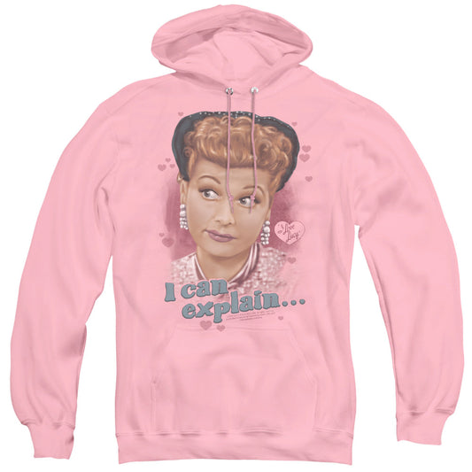 I Love Lucy I Can Explain Mens Hoodie Pink