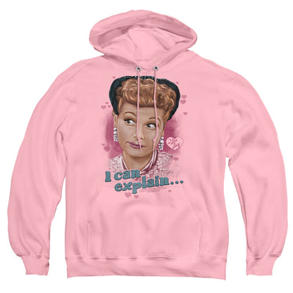 I Love Lucy I Can Explain Mens Hoodie Pink