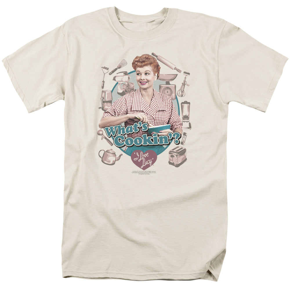 I Love Lucy Whats Cookin Mens T Shirt Cream