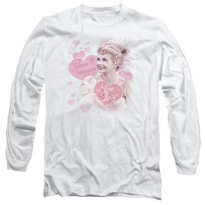 I Love Lucy Show Stopper Mens Long Sleeve Shirt White Officially Licensed