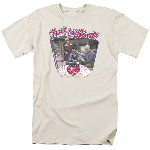I Love Lucy Four Of A Kind Mens T Shirt Cream
