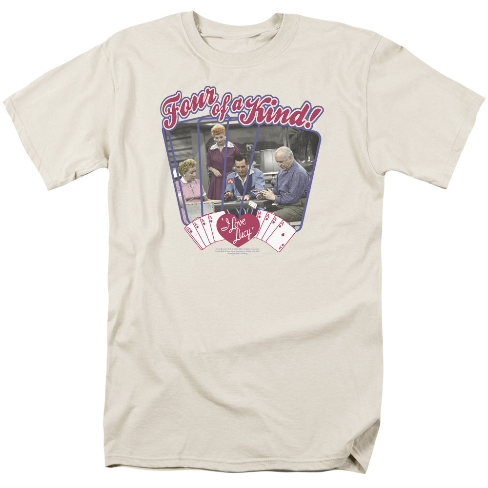I Love Lucy Four Of A Kind Mens T Shirt Cream