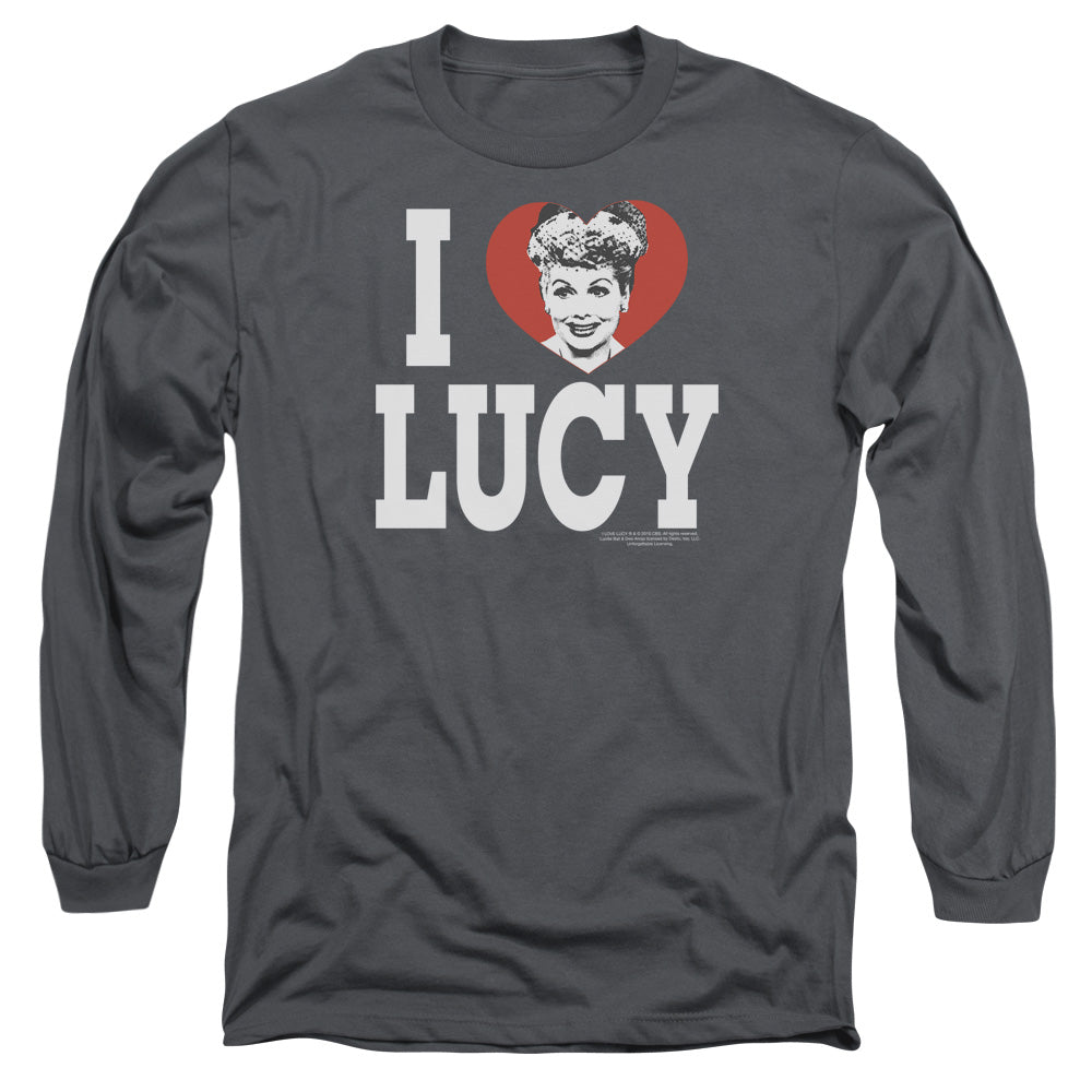 I Love Lucy I Love Lucy Mens Long Sleeve Shirt Charcoal