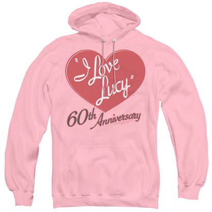 I Love Lucy 60th Anniversary Mens Hoodie Pink