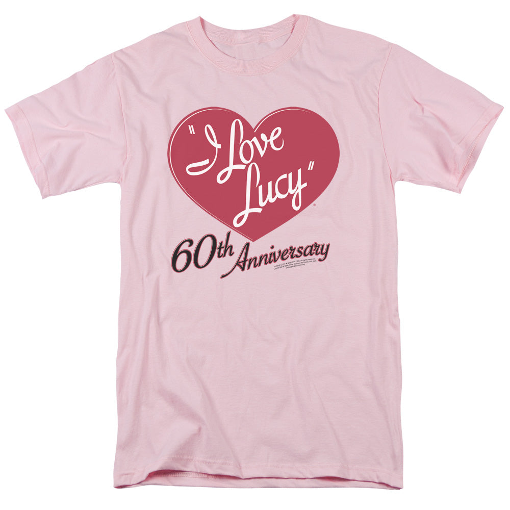 I Love Lucy 60th Anniversary Mens T Shirt Pink