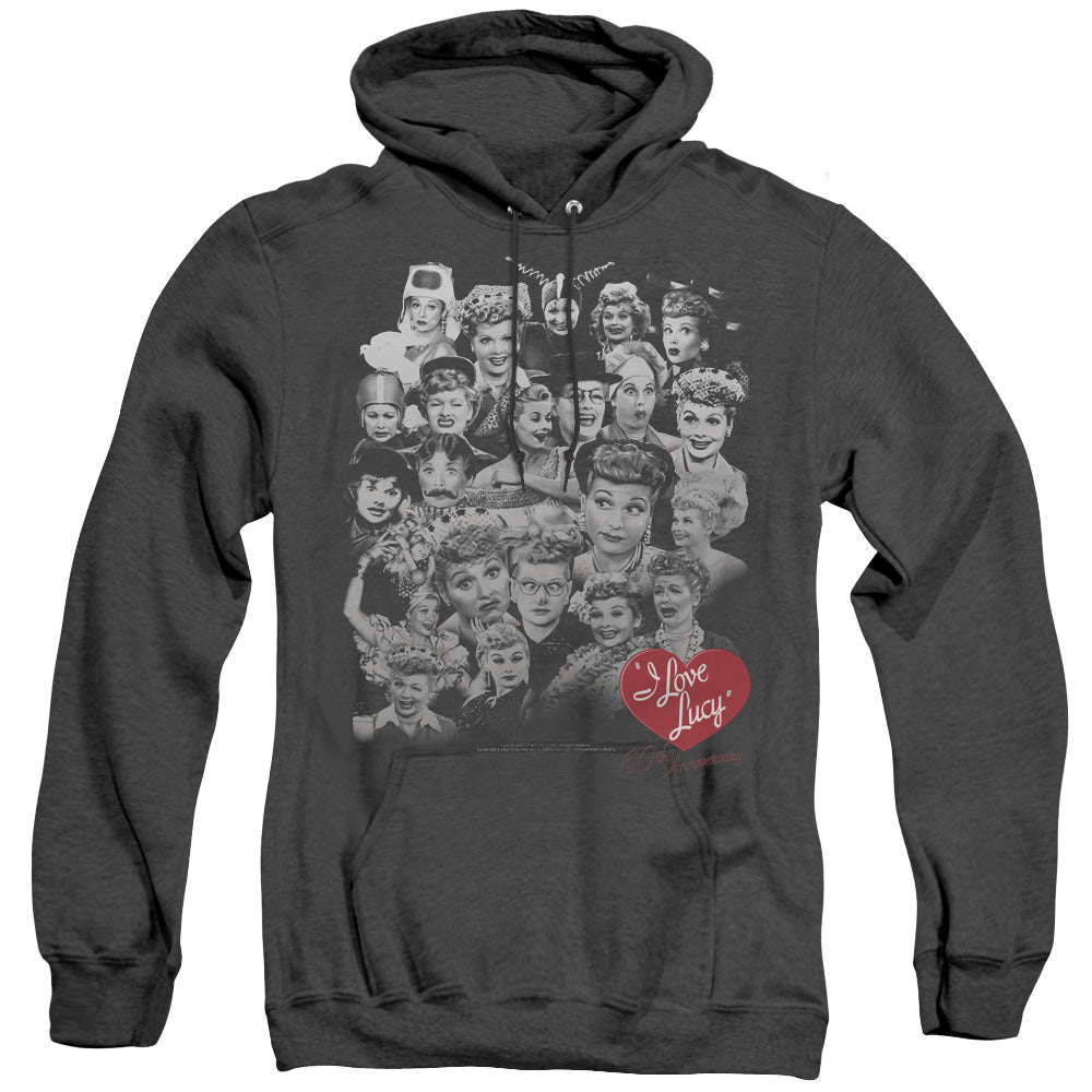I Love Lucy 60 Years Of Fun Heather Mens Hoodie Black