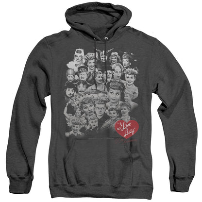 I Love Lucy 60 Years Of Fun Heather Mens Hoodie Black
