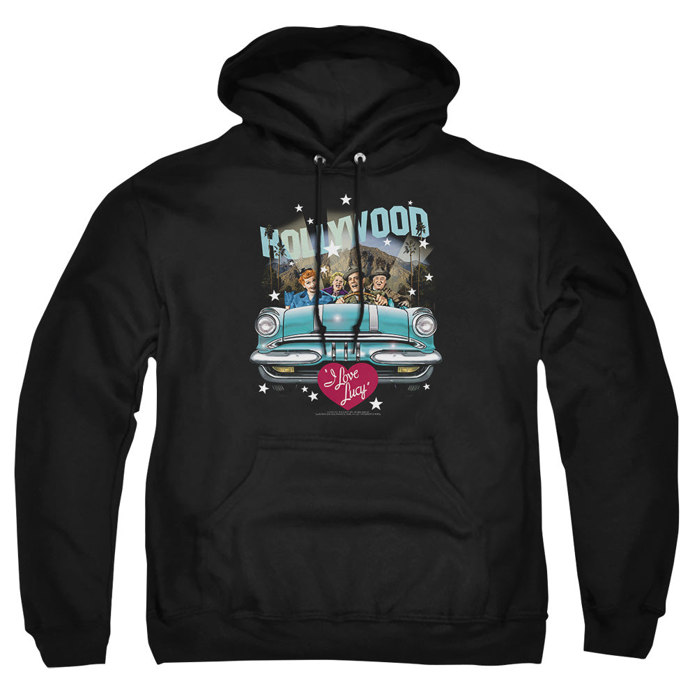 I Love Lucy Hollywood Road Trip Mens Hoodie Black