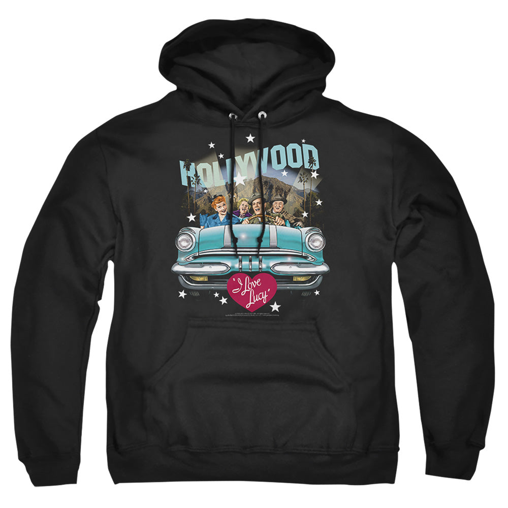 I Love Lucy Hollywood Road Trip Mens Hoodie Black