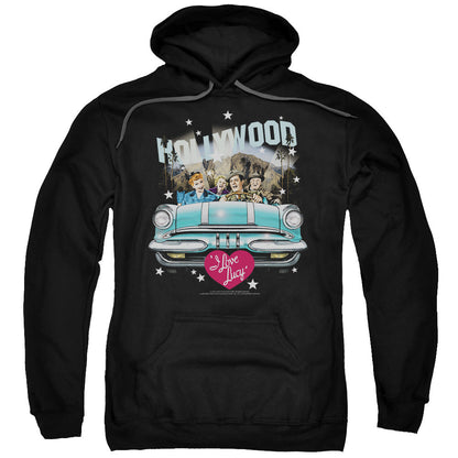 I Love Lucy Hollywood Road Trip Mens Hoodie Black