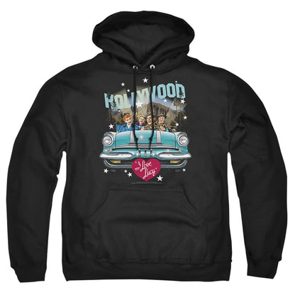 I Love Lucy Hollywood Road Trip Mens Hoodie Black