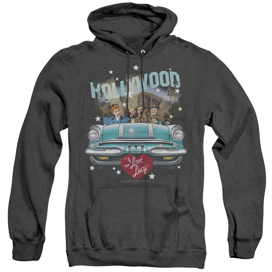 I Love Lucy Hollywood Road Trip Heather Mens Hoodie Black