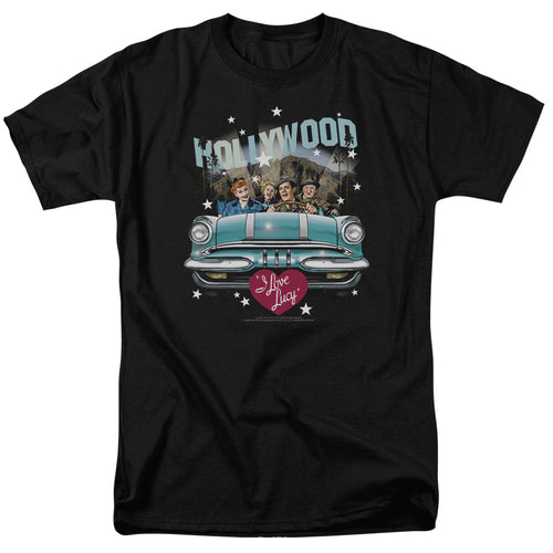 I Love Lucy Hollywood Road Trip Mens T Shirt Black