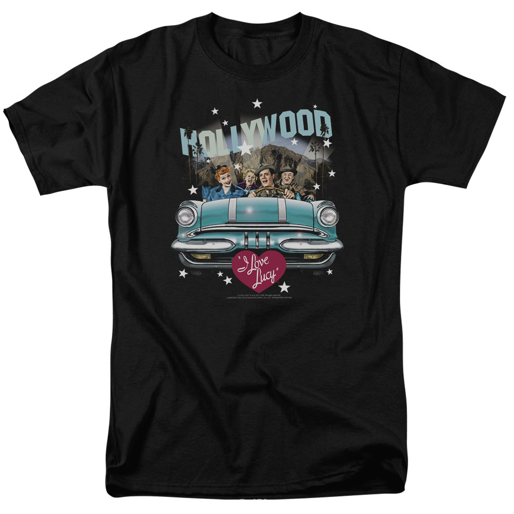 I Love Lucy Hollywood Road Trip Mens T Shirt Black