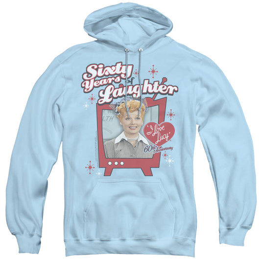 I Love Lucy 60 Years of Laughter Mens Hoodie Light Blue