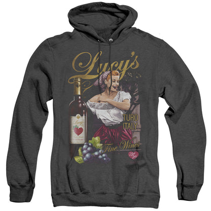 I Love Lucy Bitter Grapes Heather Mens Hoodie Black