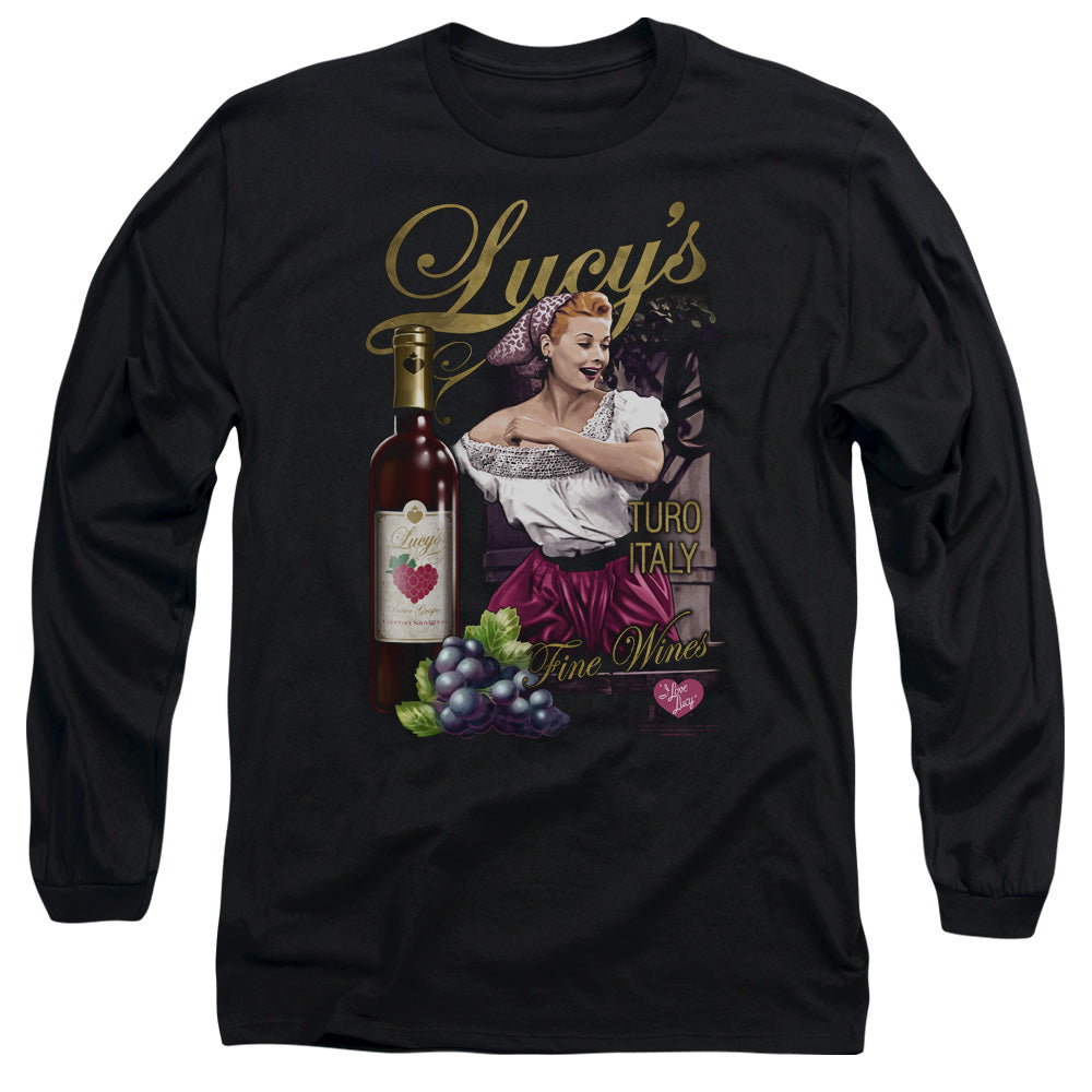 I Love Lucy Bitter Grapes Mens Long Sleeve Shirt Black Officially Licensed