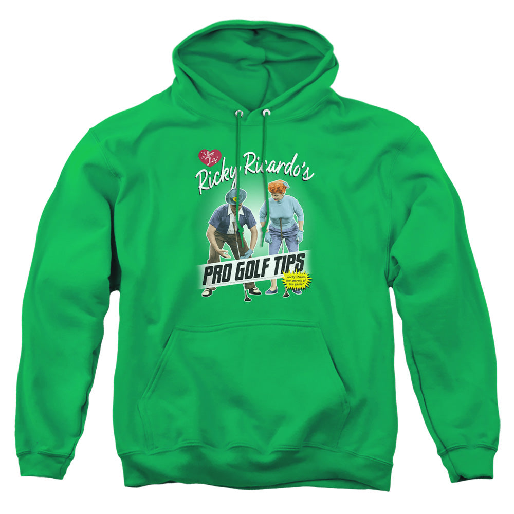 I Love Lucy Pro Golf Tips Mens Hoodie Kelly Green