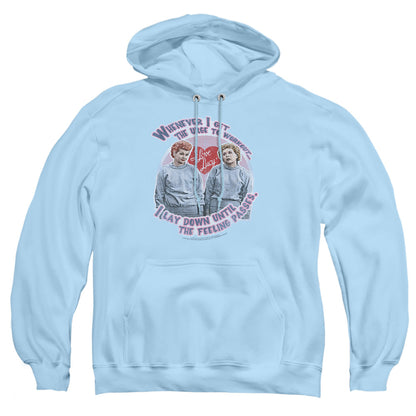 I Love Lucy Lucys Workout Mens Hoodie Light Blue