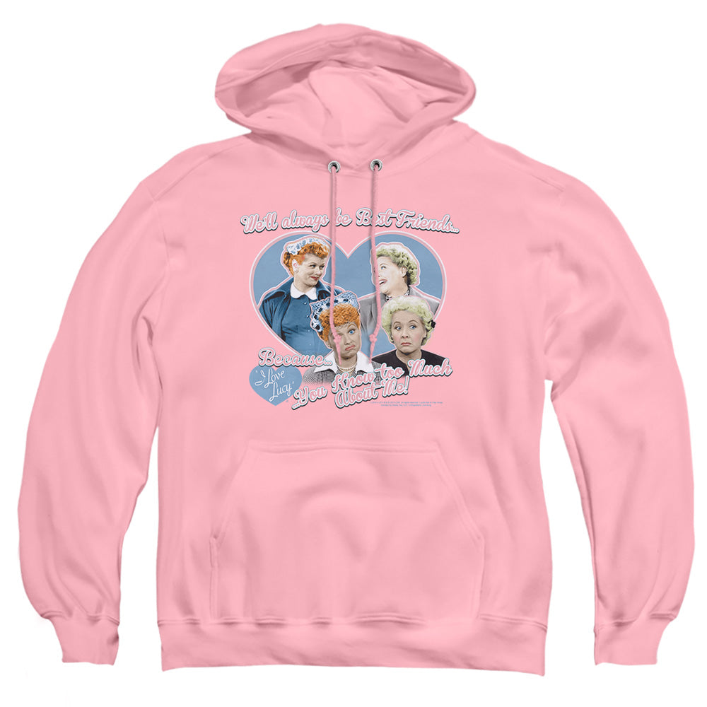 I Love Lucy Always Best Friends Mens Hoodie Pink