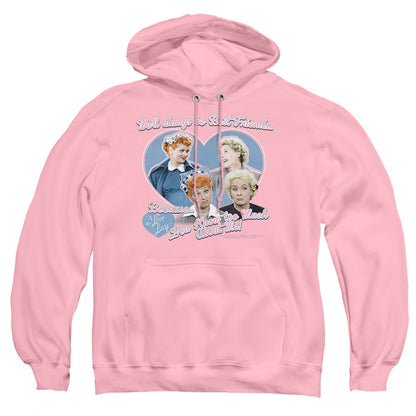 I Love Lucy Always Best Friends Mens Hoodie Pink