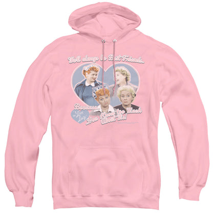 I Love Lucy Always Best Friends Mens Hoodie Pink