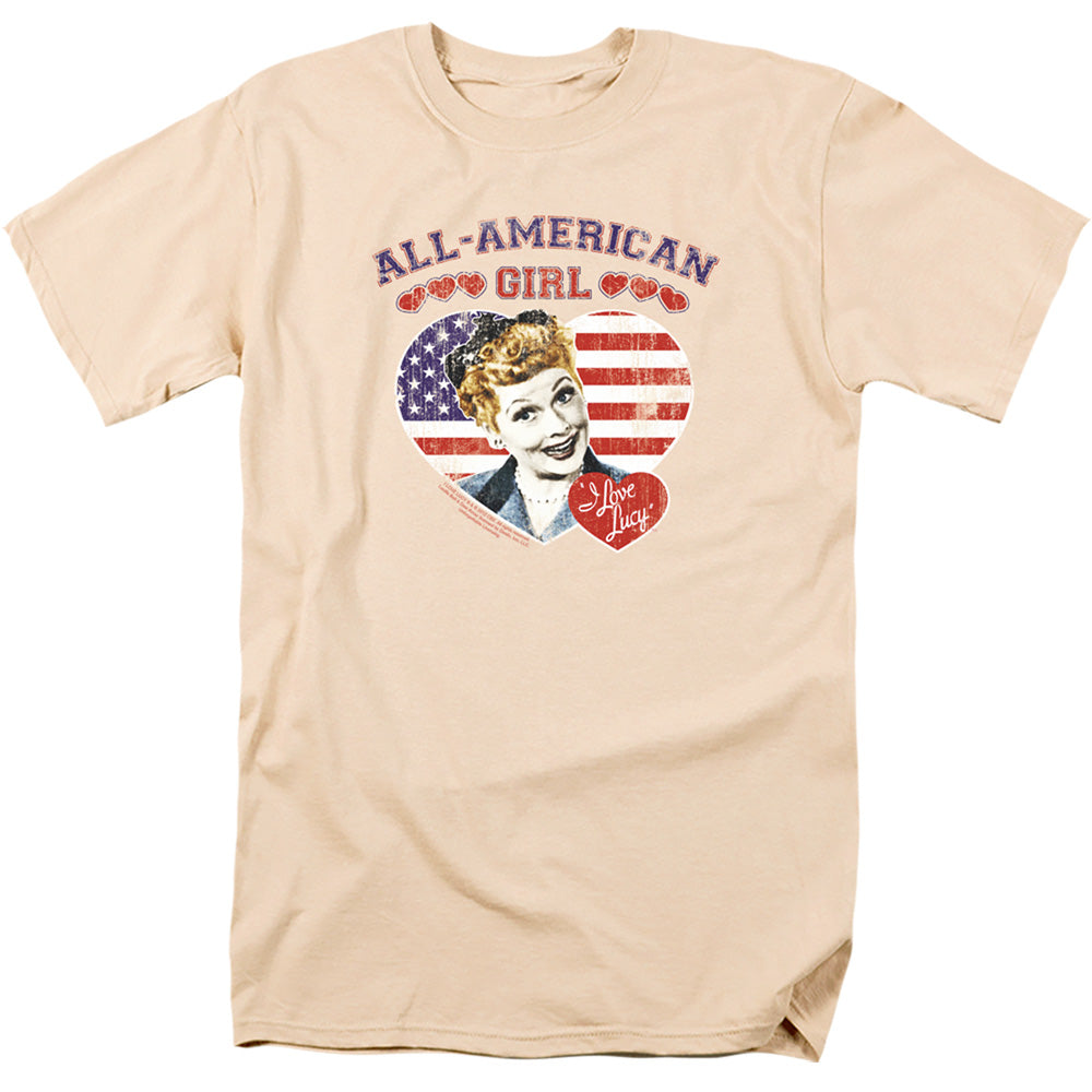 I Love Lucy All American Mens T Shirt Cream