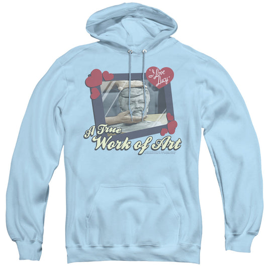 I Love Lucy Work of Art Mens Hoodie Light Blue