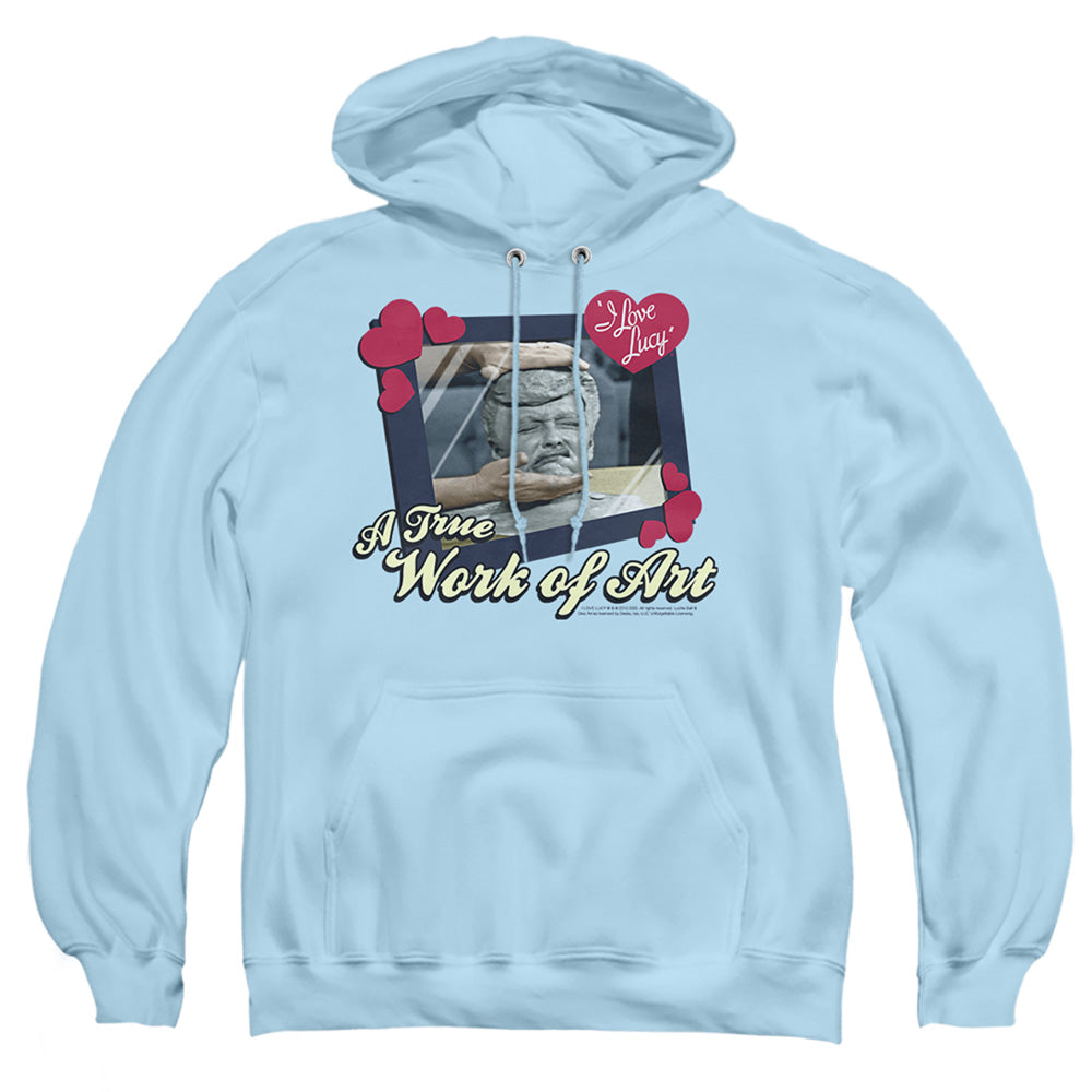 I Love Lucy Work Of Art Mens Hoodie Light Blue