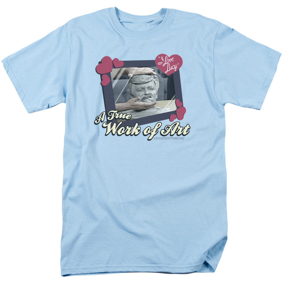 I Love Lucy Work Of Art Mens T Shirt Light Blue