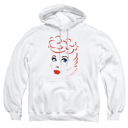 I Love Lucy Lines Face Mens Hoodie White