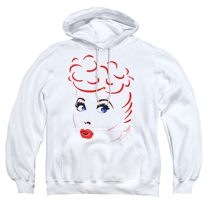 I Love Lucy Lines Face Mens Hoodie White