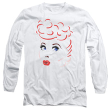 Load image into Gallery viewer, I Love Lucy Lines Face Mens Long Sleeve Shirt White Officially Licensed
