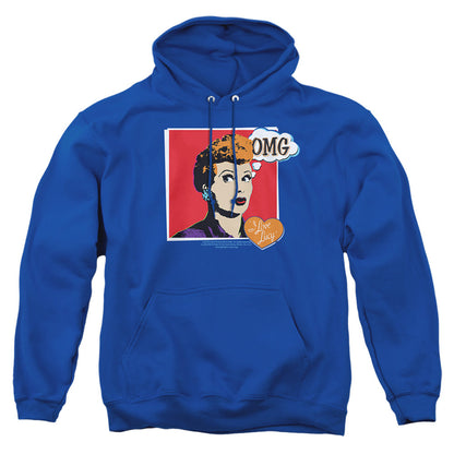 I Love Lucy I Love Worhol Omg Mens Hoodie Royal Blue