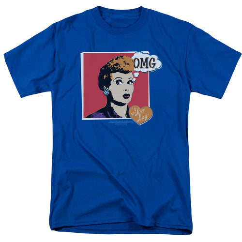 I Love Lucy I Love Worhol Omg Mens T Shirt Royal Blue